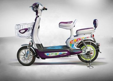 China Purpurrotes Elektro-Moped-Roller-Motorrad der Farbe350w mit vorderer Trommel-Bremsanlage fournisseur