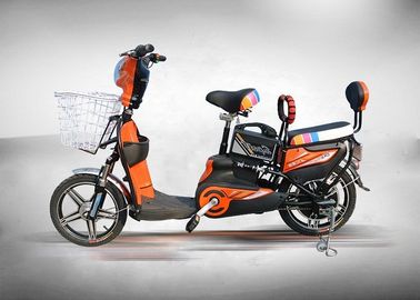 China Der hohen Leistung schwanzlose orange Farbe des Elektro-Moped-Roller-350W mit vorderer hinterer Trommel fournisseur