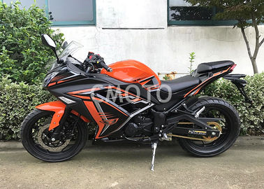 China Straßen-Sport-Motorräder Mufler-Edelstahl-Schalldämpfer Digital Speedmeter orange schwarzer fournisseur
